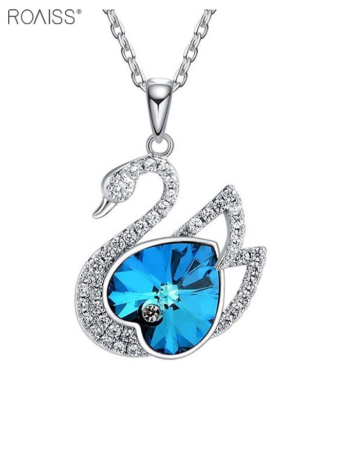 Women's Fashion Austrian Crystal Swan Heart Pendant Everyday Versatile Necklace - pzsku/Z5961BE9F242EA8048F76Z/45/_/1722222761/18ad8544-9a84-4279-85a2-823d1880c37e