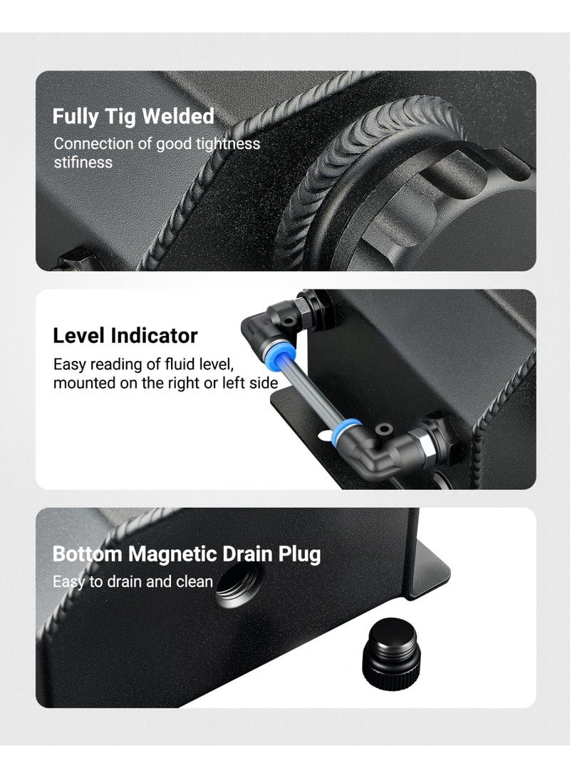 general Coolant Overflow Tank, Aluminum Radiator Tank, Reservoir Expansion Tank Universal 1L - Image 3