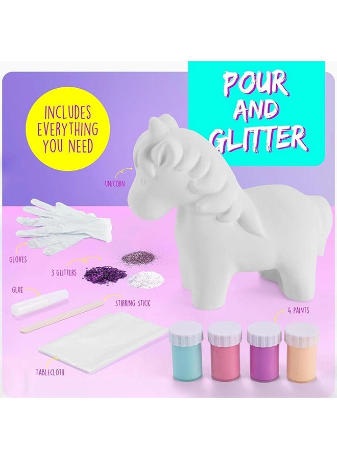 Beauenty Unicorn Paint Glow-in-the-Dark Pouring Art Kit - DIY Crafts, Arts and Crafts Kits for Kids  Girls and Boys ages 6-12 years old  Toys for Girls Birthday Gifts for Boys  4 5 6 7 8 9 10+  - Image 2