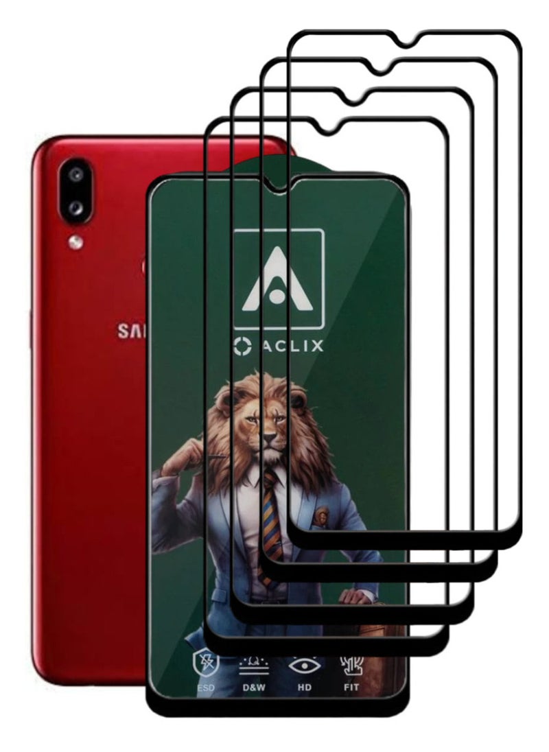 ACLIX 4 Pieces Antistatic ESD Dustproof Premium Quality High Definition Tempered Glass Screen Protector Designed For Samsung Galaxy A10s - Image 1