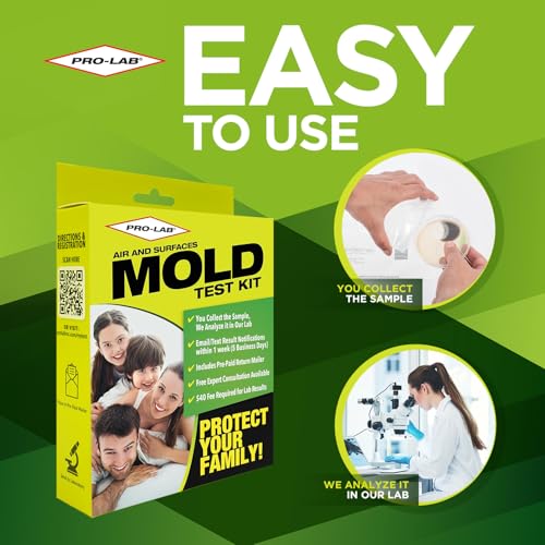 PROLAB PRO-LAB DIY Mold Test Kit for Home Air Quality, Comprehensive Mold Detection with Expert Consultation, Pre-Paid Mailer, Detailed Emailed Report - Air & Surface Testing, 40 Lab Analysis Fee Required - Image 2