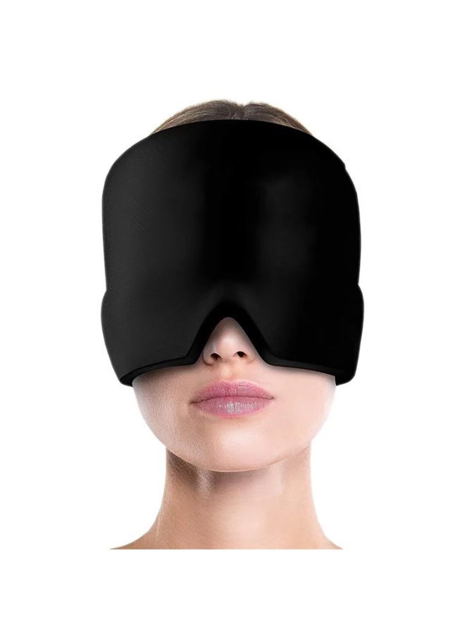 Ice Relief Mask Pack for Headache Cold and Hot Therapy Face Eye Neck and Head Hat Cap for Migraine pain, Puffy Eyes, Tension, Sinus and Stress Reliefing - Image 1
