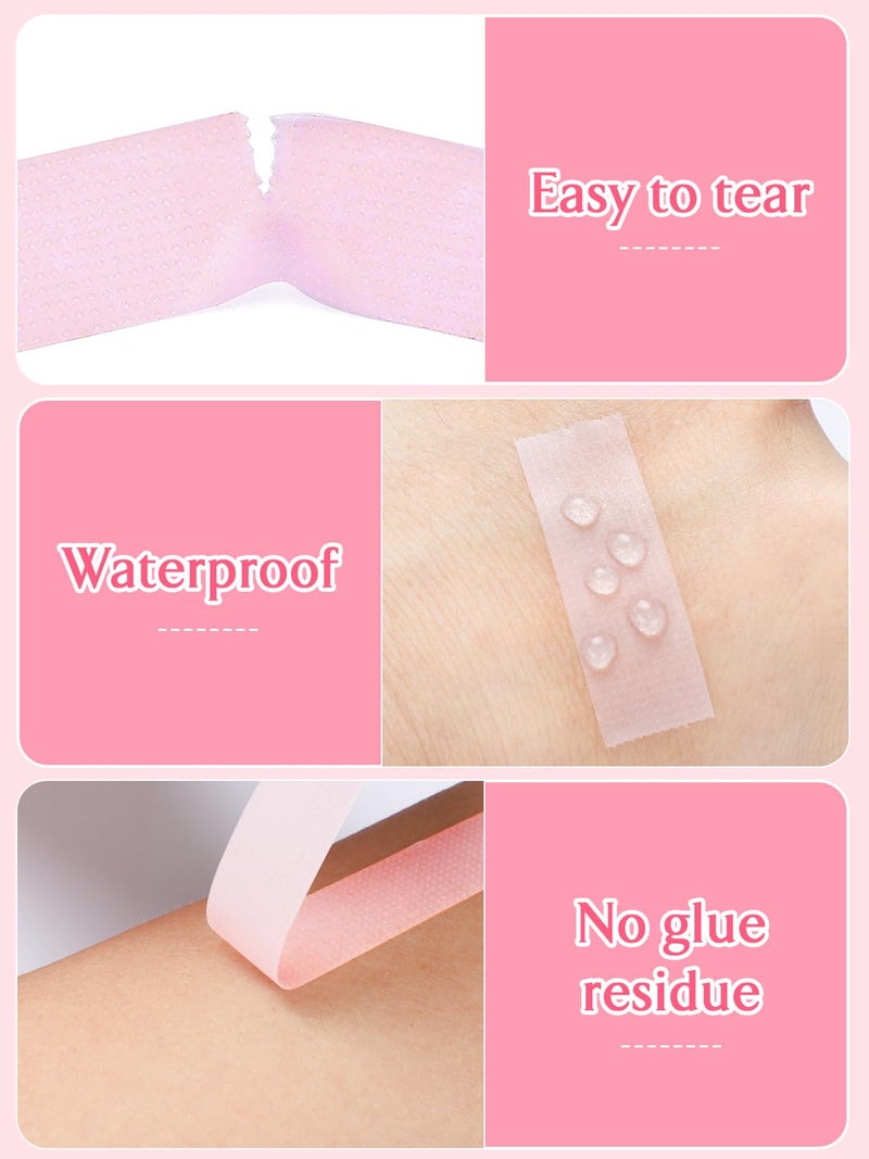 TEOYALL PE Lash Tapes, 5 Rolls Adhesive Micropore Breathable Pink Eyelash Extension Tapes Lash Extensions Supplies - 9 meter/10 Yard Each Roll (5 Rolls) - Image 3