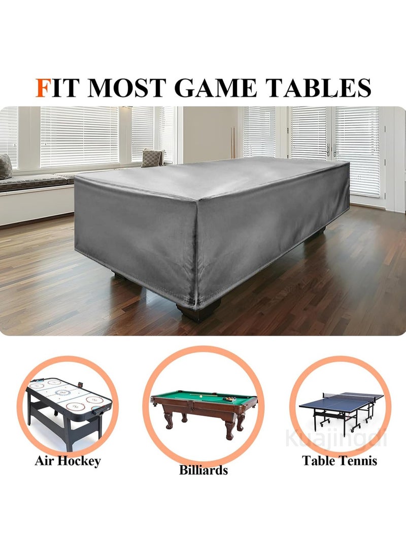 Kuajingdi Indoor & Outdoor Pool Table Cover,Waterproof&Tearproof Oxford cloth Billiard with drawstring and storage bag  - Image 3