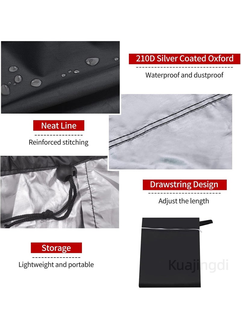 Kuajingdi Indoor & Outdoor Pool Table Cover,Waterproof&Tearproof Oxford cloth Billiard with drawstring and storage bag  - Image 5