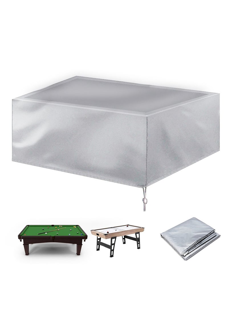 Kuajingdi Indoor & Outdoor Pool Table Cover,Waterproof&Tearproof Oxford cloth Billiard with drawstring and storage bag  - Image 1
