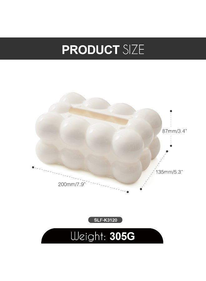 TANGBLIB Bubble Tissue Box - Slim and Lightweight Organizer for Living Room, Bathroom, Bedroom, Office - Innovative Paper Towel Holder for Facial Tissues, Cloth Napkins, and Dryer Sheets - Image 4