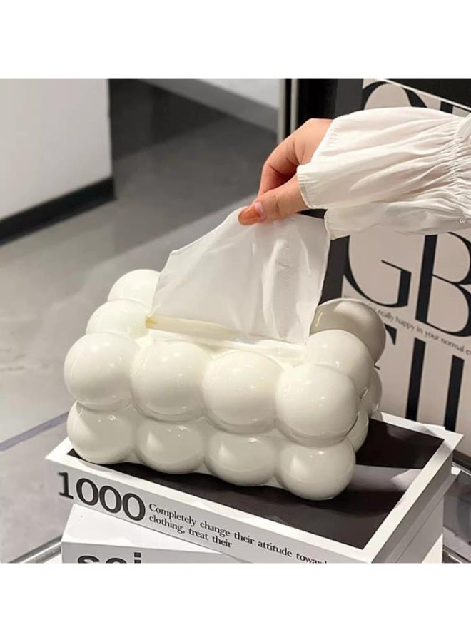 TANGBLIB Bubble Tissue Box - Slim and Lightweight Organizer for Living Room, Bathroom, Bedroom, Office - Innovative Paper Towel Holder for Facial Tissues, Cloth Napkins, and Dryer Sheets - Image 1
