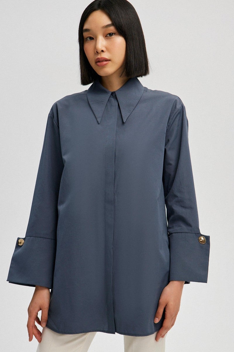 Touche Prive Wide Cuff Poplin Shirt - Image 2