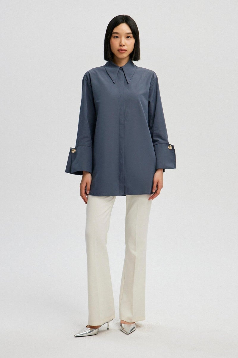 Touche Prive Wide Cuff Poplin Shirt - Image 1