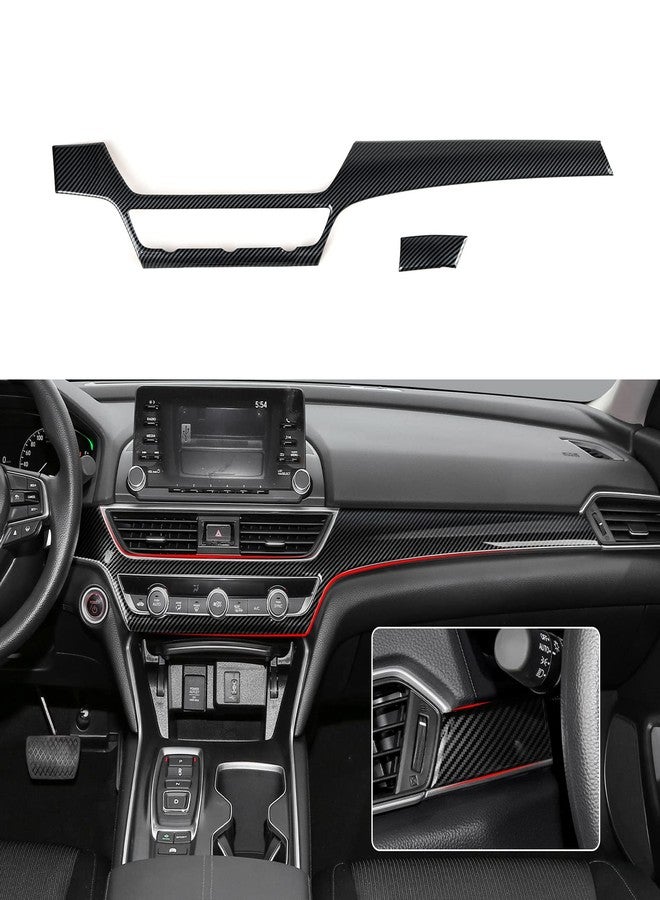 BRMYL Car Dashboard Center Console A/C Outlet Vent Decals for Honda Accord 2018-2022 10th Gen Accessories ABS Carbon Fiber Interior Stickers - Image 1