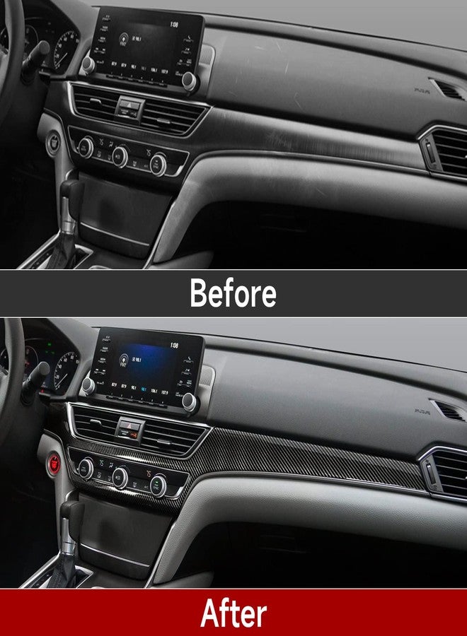 BRMYL Car Dashboard Center Console A/C Outlet Vent Decals for Honda Accord 2018-2022 10th Gen Accessories ABS Carbon Fiber Interior Stickers - Image 3