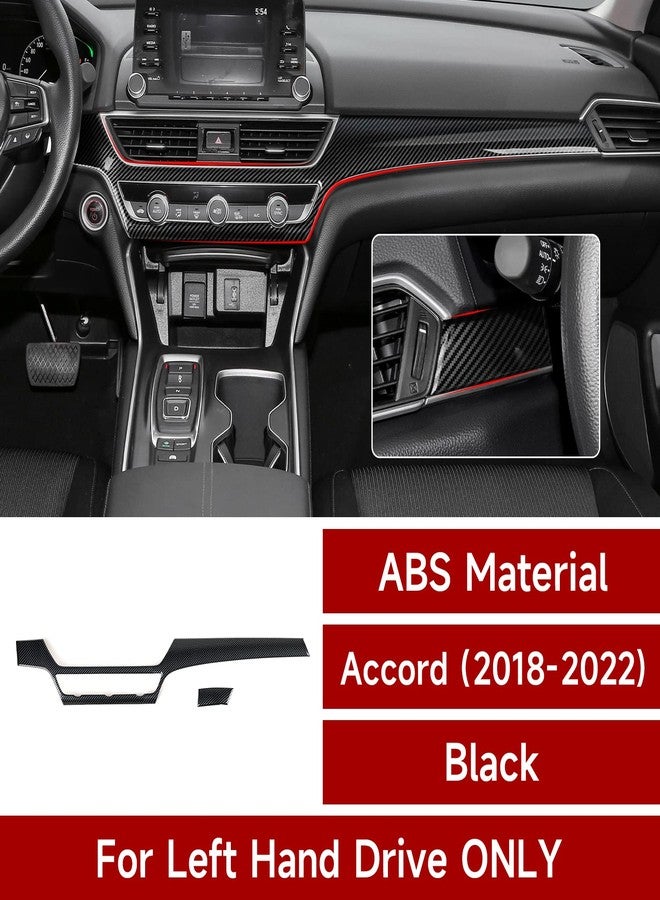 BRMYL Car Dashboard Center Console A/C Outlet Vent Decals for Honda Accord 2018-2022 10th Gen Accessories ABS Carbon Fiber Interior Stickers - Image 2