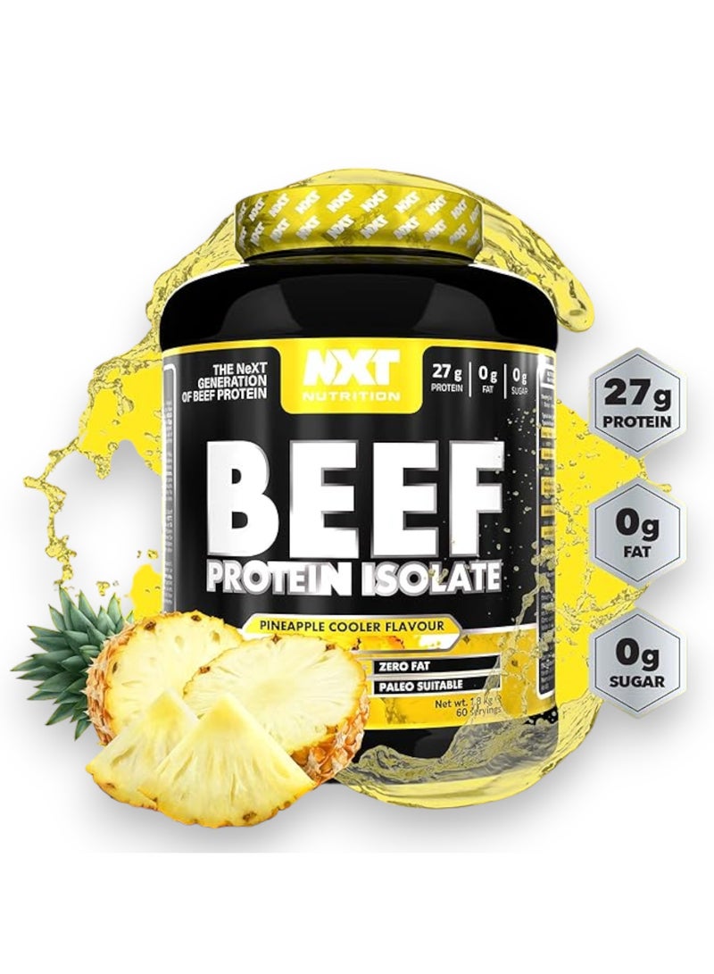NXT Nutrition Beef Protein Isolate, Pineapple Cooler Flavour, 1.8kg, 60 Servings - Image 2