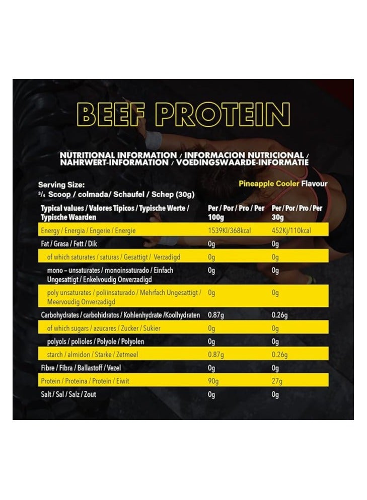 NXT Nutrition Beef Protein Isolate, Pineapple Cooler Flavour, 1.8kg, 60 Servings - Image 5