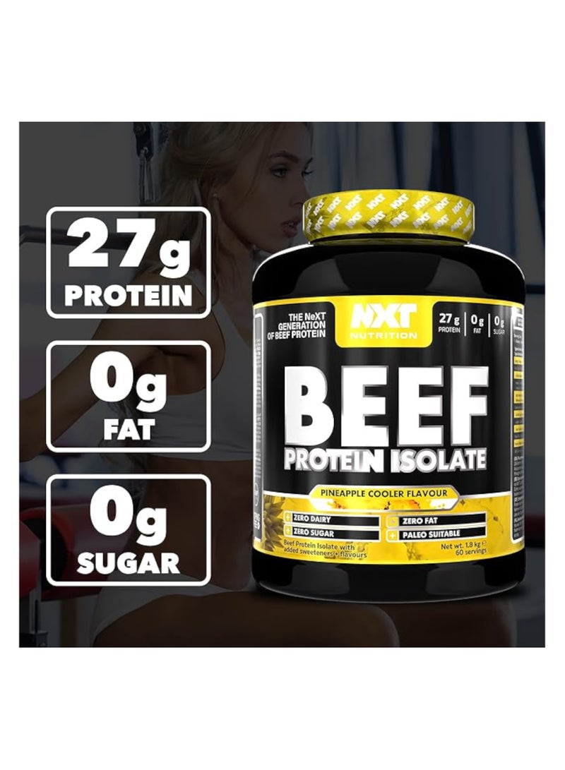 NXT Nutrition Beef Protein Isolate, Pineapple Cooler Flavour, 1.8kg, 60 Servings - Image 3