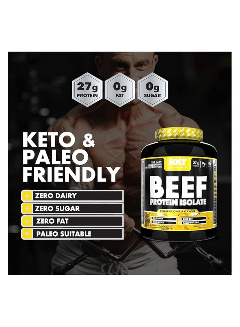 NXT Nutrition Beef Protein Isolate, Pineapple Cooler Flavour, 1.8kg, 60 Servings - Image 4