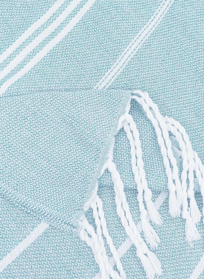 YSYJ Turkish Beach Towel 6 Pack Beach Towels 36"x71" Beach Towel Oversized Sand Free Turkish Towel Quick Dry Bath Towels Blue - Image 3