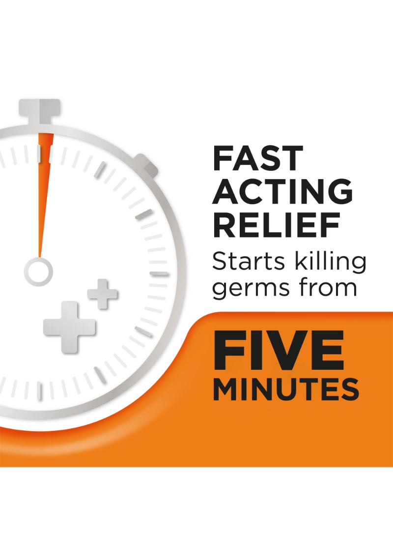 Strepsils Orange With Vitamin C Dual Anti-Bacterial Action Fast Effective Relief From Sore Throats 24 Lozenges - Image 3