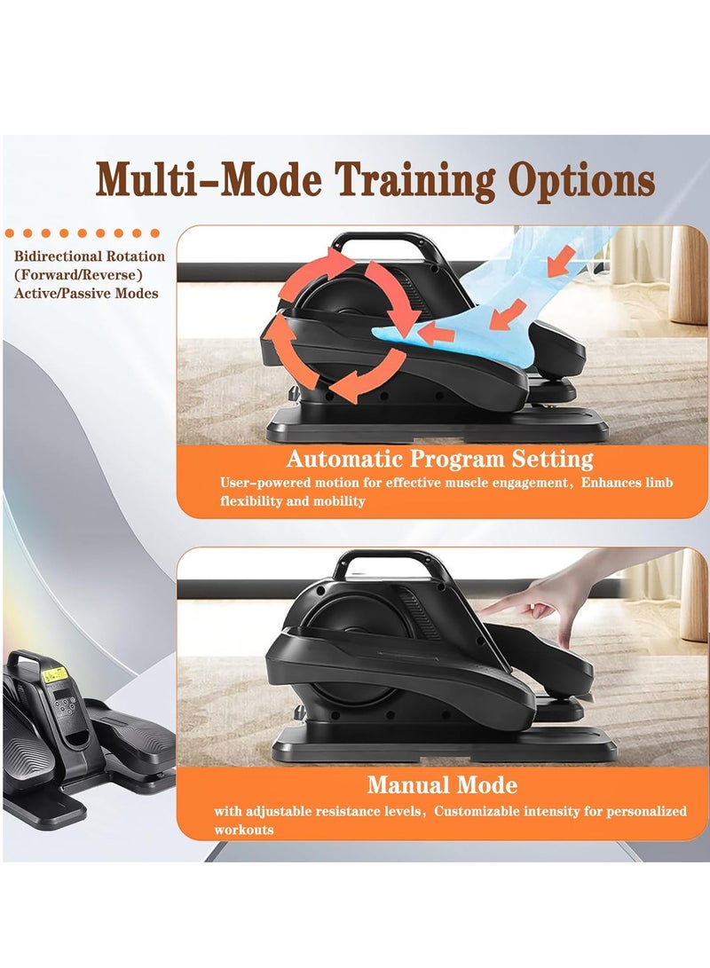 Relax Smart Mini electric exercise bike with digital display - portable pedal exerciser that fits under the desk for leg and arm workouts, compact fitness equipment for home, office, and rehabilitation use - Image 5