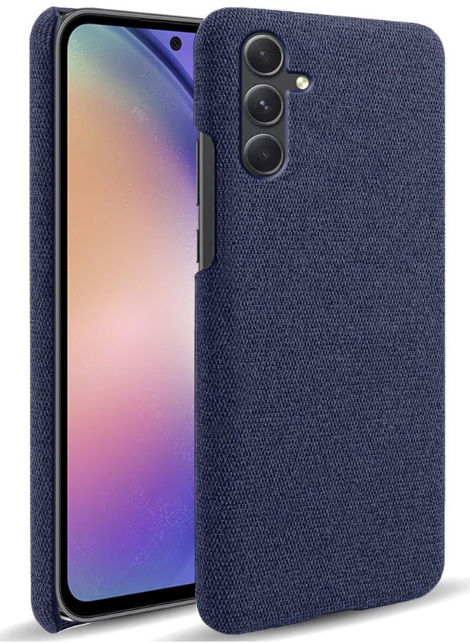 Generic Samsung Galaxy A-55 Case, Soft Premium Felt Cloth Phone Case for Samsung Galaxy A-55, Slim Comfortable Waterproof and Shockproof, Fully-Wrapped Plush Fabric Cover Compatible with Samsung A-55 5G, Blue  - Image 1