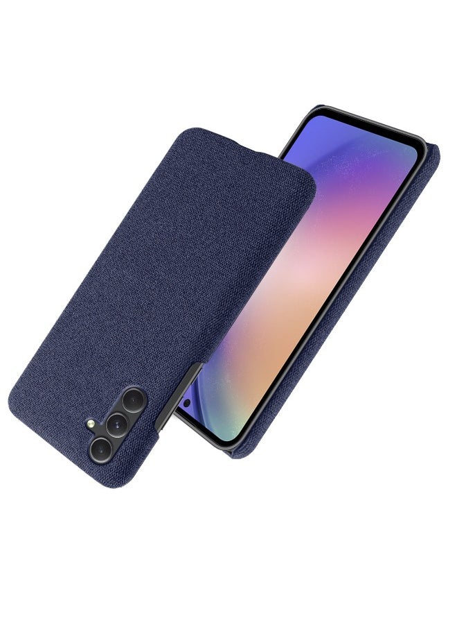 Generic Samsung Galaxy A-55 Case, Soft Premium Felt Cloth Phone Case for Samsung Galaxy A-55, Slim Comfortable Waterproof and Shockproof, Fully-Wrapped Plush Fabric Cover Compatible with Samsung A-55 5G, Blue  - Image 4