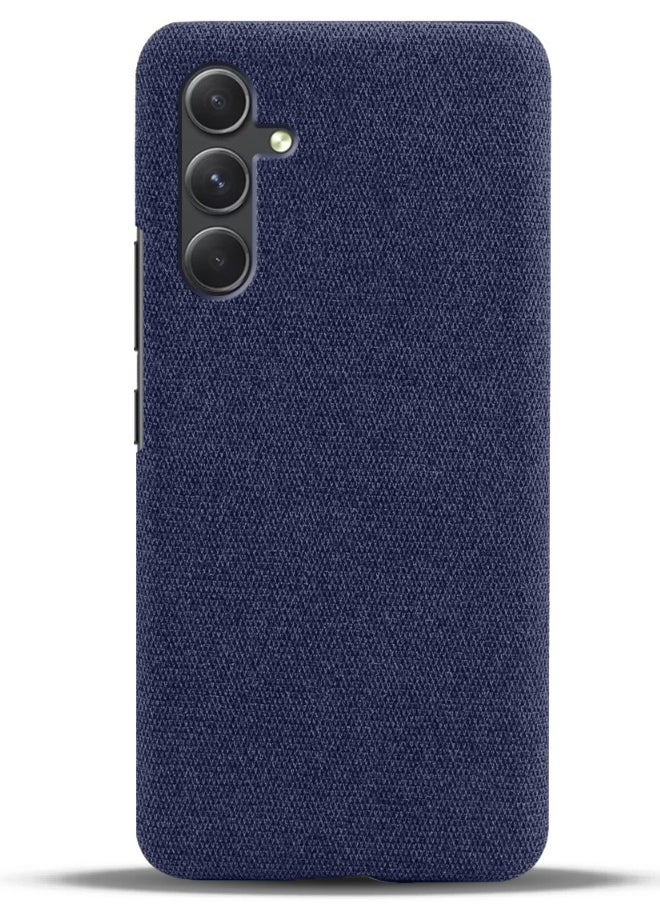 Generic Samsung Galaxy A-55 Case, Soft Premium Felt Cloth Phone Case for Samsung Galaxy A-55, Slim Comfortable Waterproof and Shockproof, Fully-Wrapped Plush Fabric Cover Compatible with Samsung A-55 5G, Blue  - Image 5