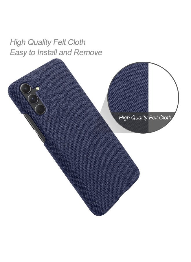 Generic Samsung Galaxy A-55 Case, Soft Premium Felt Cloth Phone Case for Samsung Galaxy A-55, Slim Comfortable Waterproof and Shockproof, Fully-Wrapped Plush Fabric Cover Compatible with Samsung A-55 5G, Blue  - Image 2