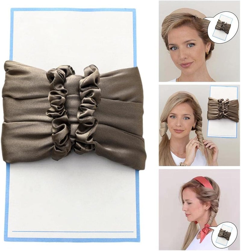 كلاراكو طوق رأس لتجعيد الشعر بدون حرارة، أداة تجعيد الشعر الحريرية بدون حرارة للشعر الطويل، مناسبة للنوم طوال الليل - رمادي - Image 5