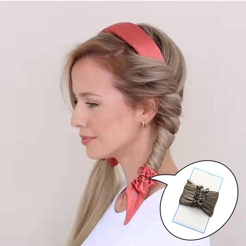 كلاراكو طوق رأس لتجعيد الشعر بدون حرارة، أداة تجعيد الشعر الحريرية بدون حرارة للشعر الطويل، مناسبة للنوم طوال الليل - رمادي - Image 4