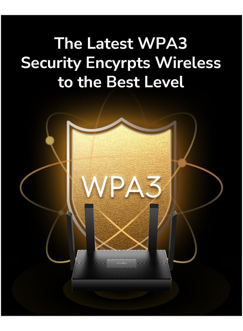 cudy Device Router AX1500 Wi-Fi 6 Wireless Dual-Band with Gigabit Ethernet – Black - Image 5