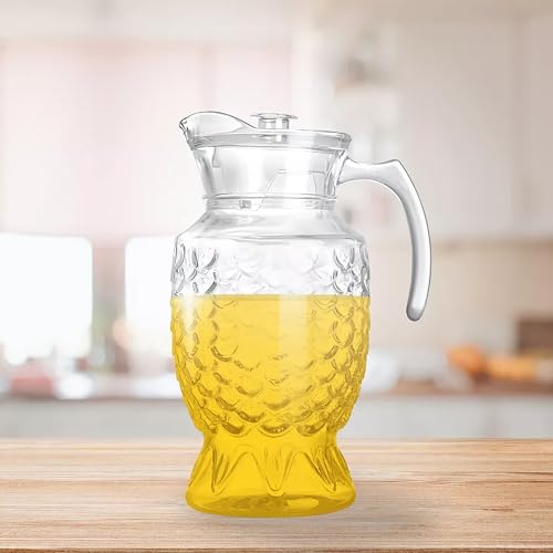 bellemax Italian Premium Water and Juice Glasses Set of 6 and Jug Set Combo,(6 Pieces Glasses 270ML and 1 Water Juice Jug 1.8 Liter), Transparent, Glass and Jug Set for Dining Table (Traditional- A) - Image 2