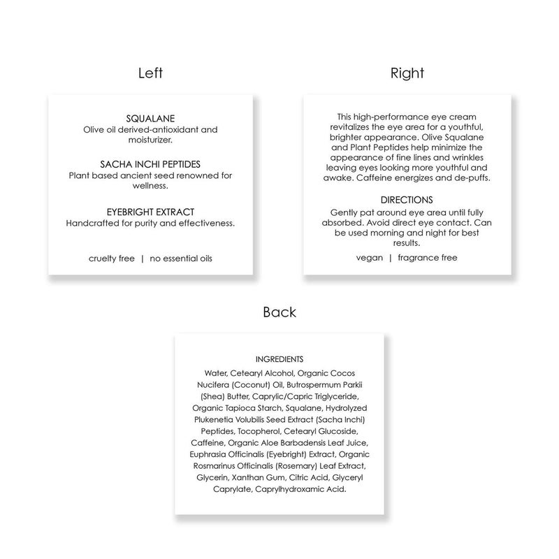 Deep Steep Revitalizing Eye Cream 05 oz Hydrating Eye Cream with Caffeine Coconut Jojoba Argan Oil Aloe Glycerin Vegan Clean Beauty Skincare Soft Refreshed Eyes - Image 3