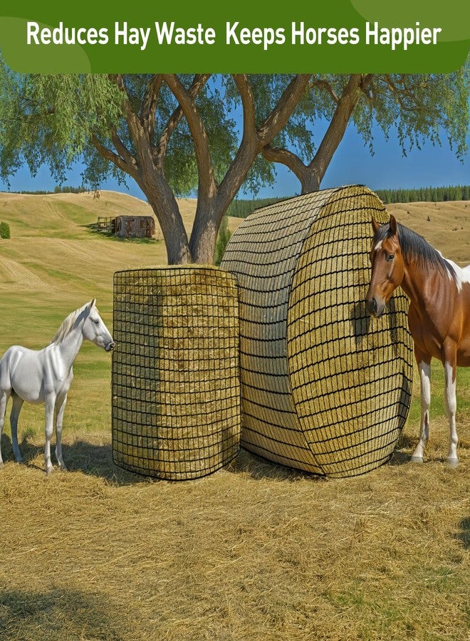Fahnemt Round Bale Hay Net for Horses, Durable Knotless Nylon Slow Feeder, 6x6 ft, Reduces Hay Waste, Ideal for Outdoor Use, Promotes Healthy Digestion (6 * 6Ft) - Image 5