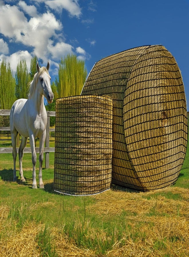 Fahnemt Round Bale Hay Net for Horses, Durable Knotless Nylon Slow Feeder, 6x6 ft, Reduces Hay Waste, Ideal for Outdoor Use, Promotes Healthy Digestion (6 * 6Ft) - Image 1