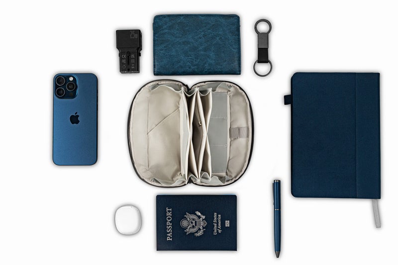 ORYX O-Elite Waterproof Electronics Organizer Bag Large Capacity Travel Pouch Blue - Image 2