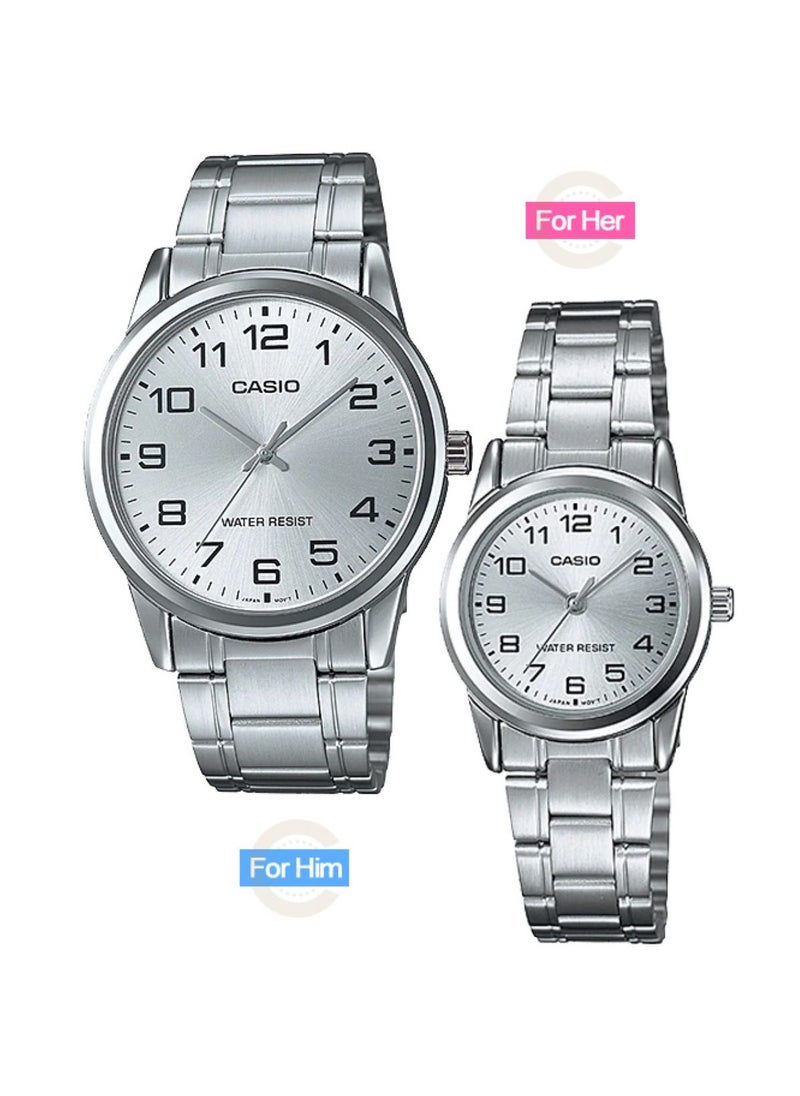CASIO - ساعة كاسيو للرجال والنساء MTP/LTP-V001D-7BUDF - Image 1