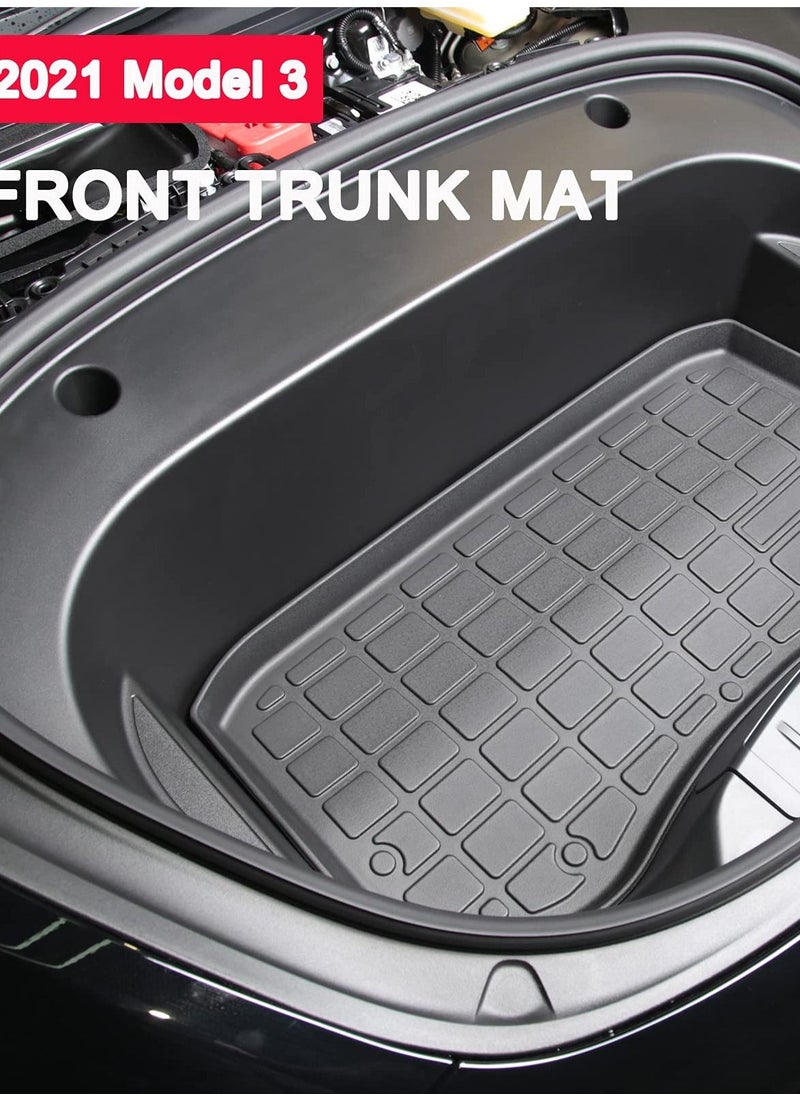 Y&D - Front Trunk Mat Fits for Tesla Model 3 2021 2022, All-Weather Heavy-Duty Sturdy Mat, Dustproof Odorless Scratch-Resistant Cargo Liner - Image 1