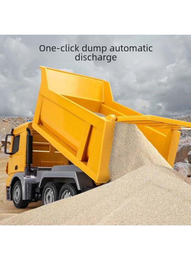 Remote Control Car Toy Lights Sound Effects For Kids-Color:QH2801-1D European-style Six-way Cement Mixer-Proportion:Package Three: 1 Lithium Battery 1 Charging Line 1 Remote Control Battery - Image 4