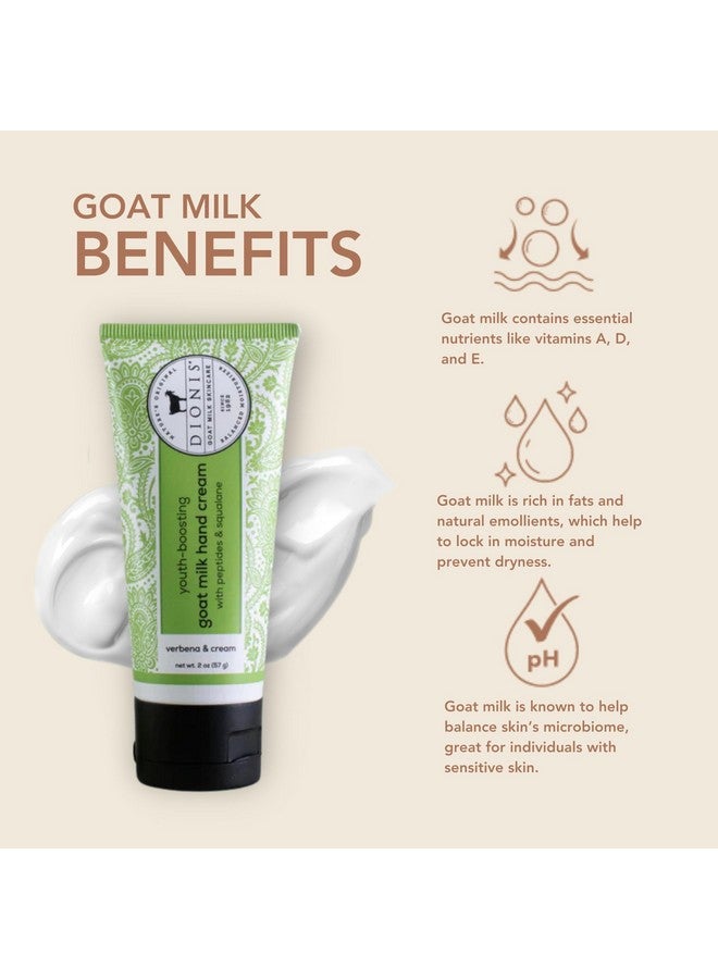 Dionis Youth Boosting Goat Milk Hand Cream 2Oz, With Peptides And Squalane For More Vibrant And Healthy Skin, Verbena & Cream - Image 2