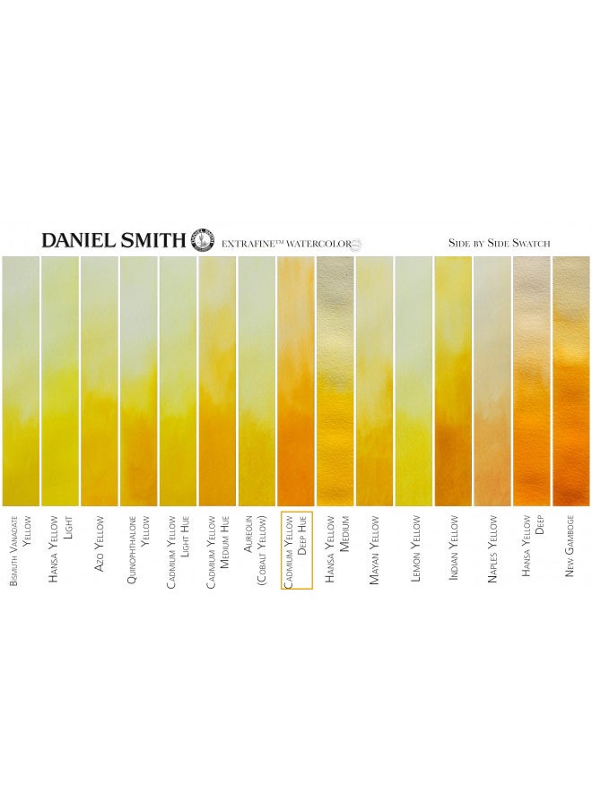 Daniel Smith DANIEL SMITH Extra Fine Watercolor Paint, 15ml Tube, Cadmium Yellow Deep Hue, 284600221, 0.5 Fl Oz (Pack of 1)  - Image 3