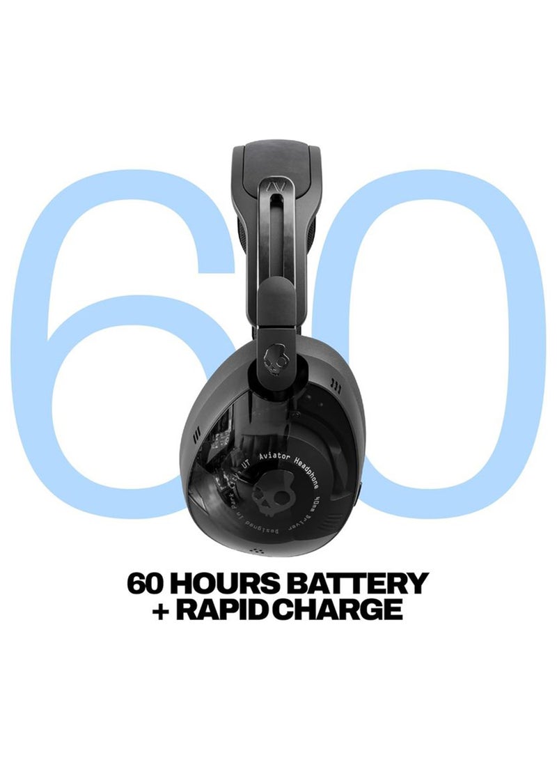 Skullcandy Aviator 900 ANC Wireless Over-Ear Bluetooth Headphones, THX Spatial Audio with Head Tracking, Adaptive Noise Cancelling, Up to 60 Hours Battery, Microphone for iPhone Android - True Black - Image 3