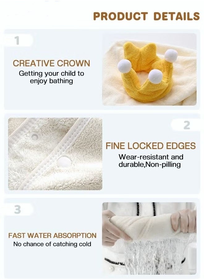 MIXDE - Baby Kids Hooded Bath Towel Fast Water Absorption Soft and Skin-friendly Baby Quilt 70*130cm±2cm - Image 1