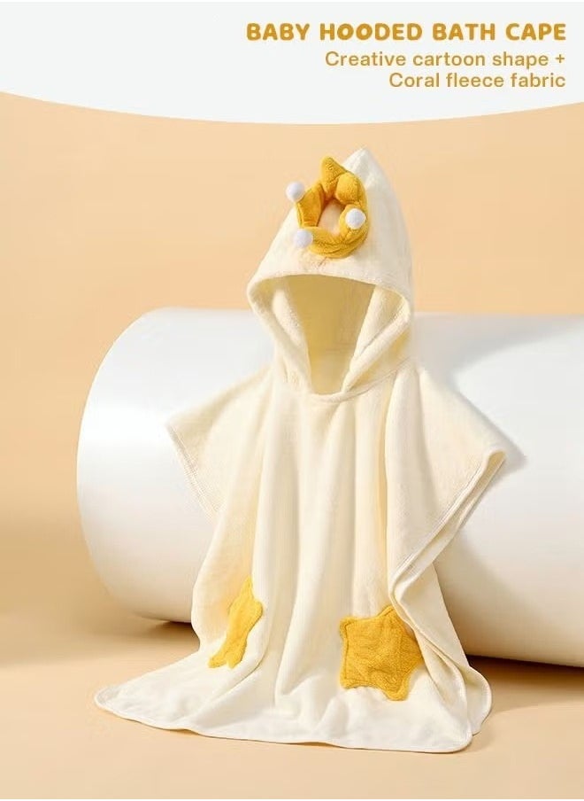 MIXDE - Baby Kids Hooded Bath Towel Fast Water Absorption Soft and Skin-friendly Baby Quilt 70*130cm±2cm - Image 1