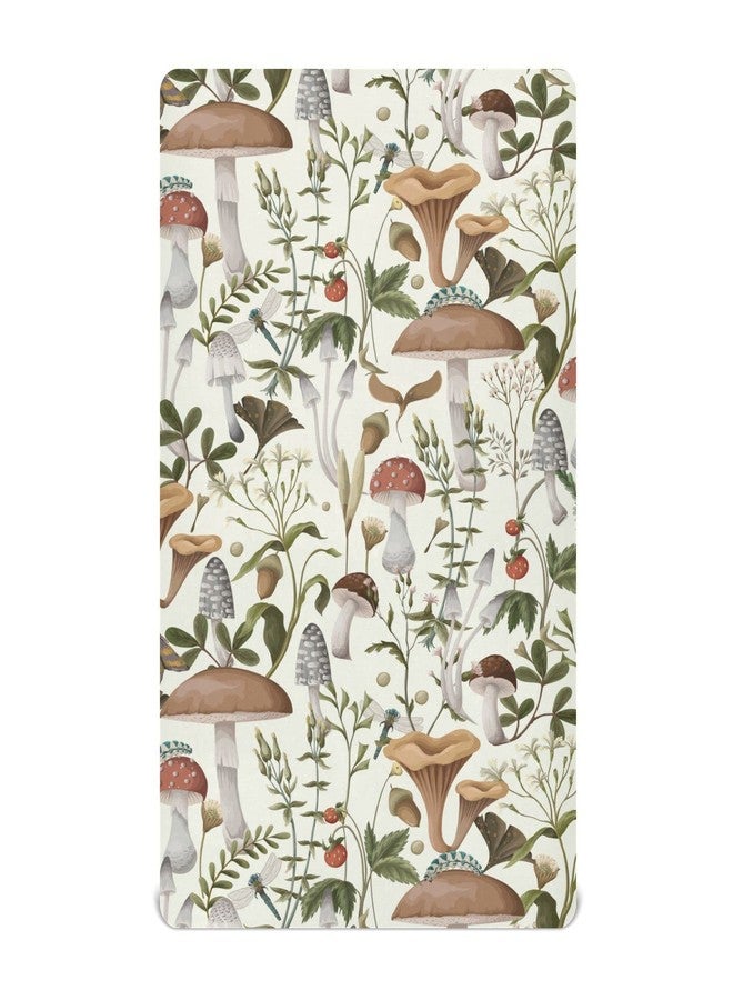 Kigai Mushrooms and Berries Crib Sheets for Boys Girls Pack N Play Sheet Soft Breathable Mini Crib Sheets 39" x 27" - Image 1