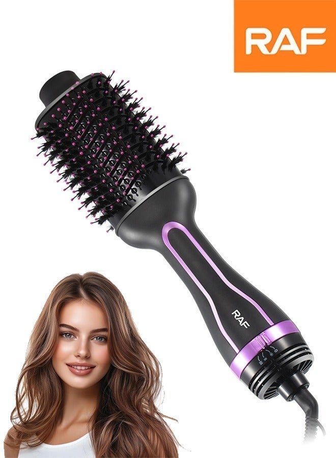 RAF Hair Blow Dryer Brush, One-Step Hot Air Brush, 3 in 1 Hair Dryer Styler and Volumizer with 3 Heat Settings,Fight Frizz and Add Volume,Hot Air Straightener Brush for All Hair Types,R.602 - Image 1