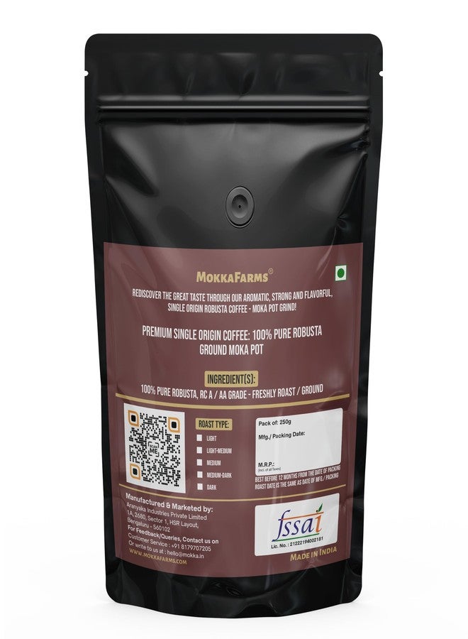 MOKKAFARMS قهوة موكا فارمز الممتازة 100% روبوستا - موكا بوت - تحميص داكن | طازجة ومن منشأ واحد | حبوب مزارع A/AA | غنية بالنكهة والرائحة | كيس بسحاب أحادي الاتجاه - Image 2