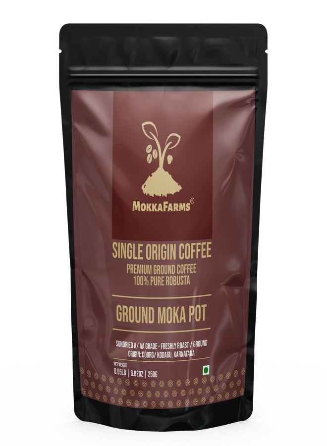 MOKKAFARMS قهوة موكا فارمز الممتازة 100% روبوستا - موكا بوت - تحميص داكن | طازجة ومن منشأ واحد | حبوب مزارع A/AA | غنية بالنكهة والرائحة | كيس بسحاب أحادي الاتجاه - Image 1