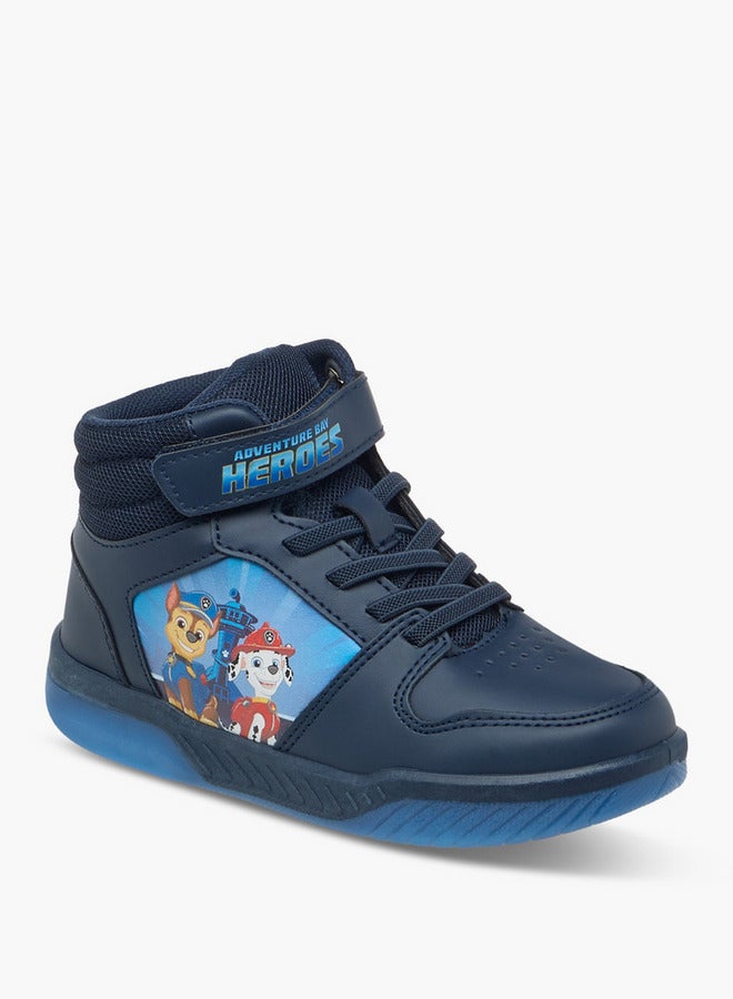 PAW PATROL Printed High-Top Sneakers with Hook and Loop Closure - Image 2