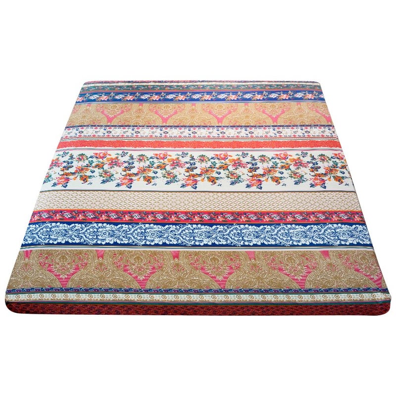MAXYOYO Mattress Cover for Traditional Japanese Futon Mattress Futon Floor Mats Cover with Zipper Super Soft and Machine Washable Bohemian D Full - Image 2